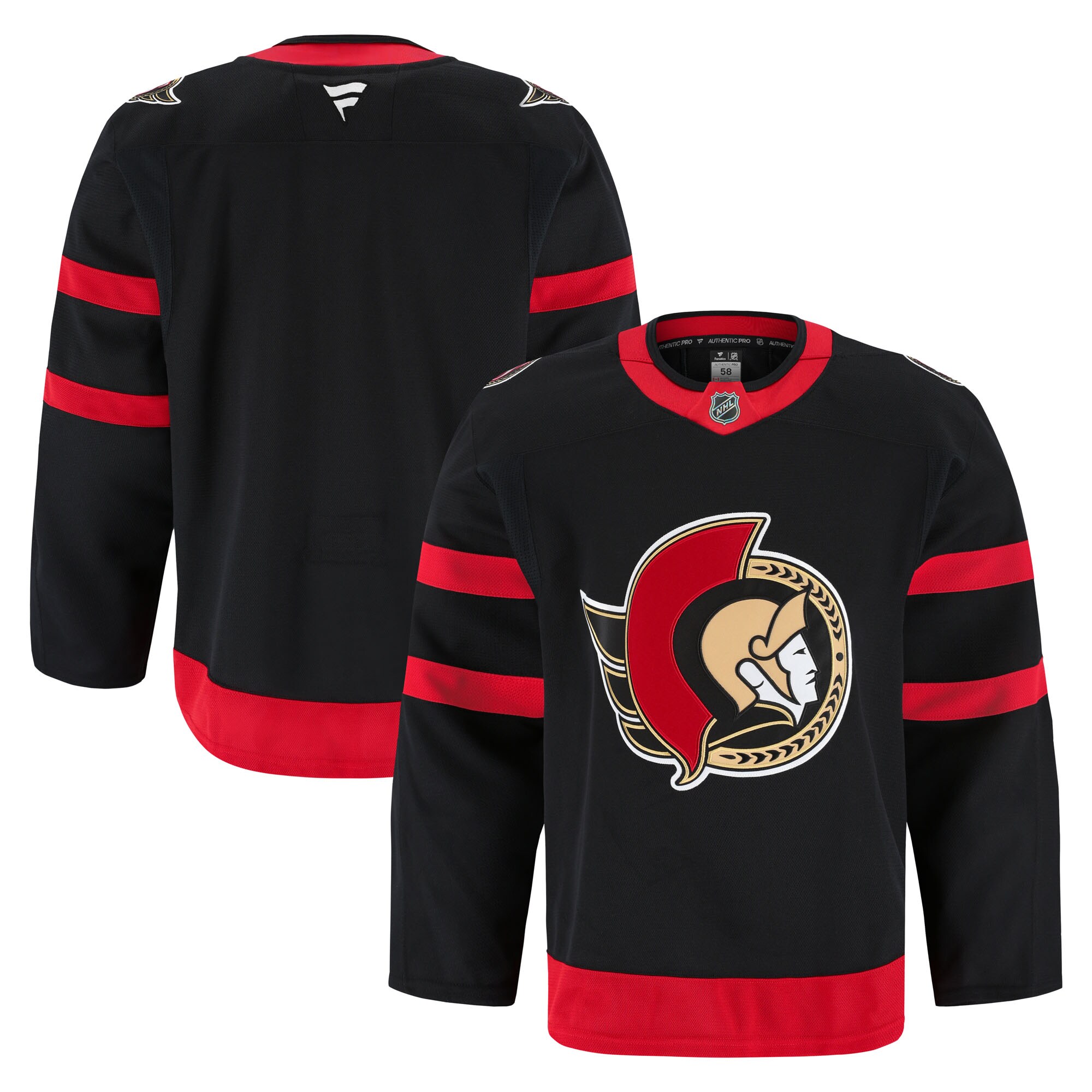 Ottawa Senators Black Home Pro NHL Jersey Men's