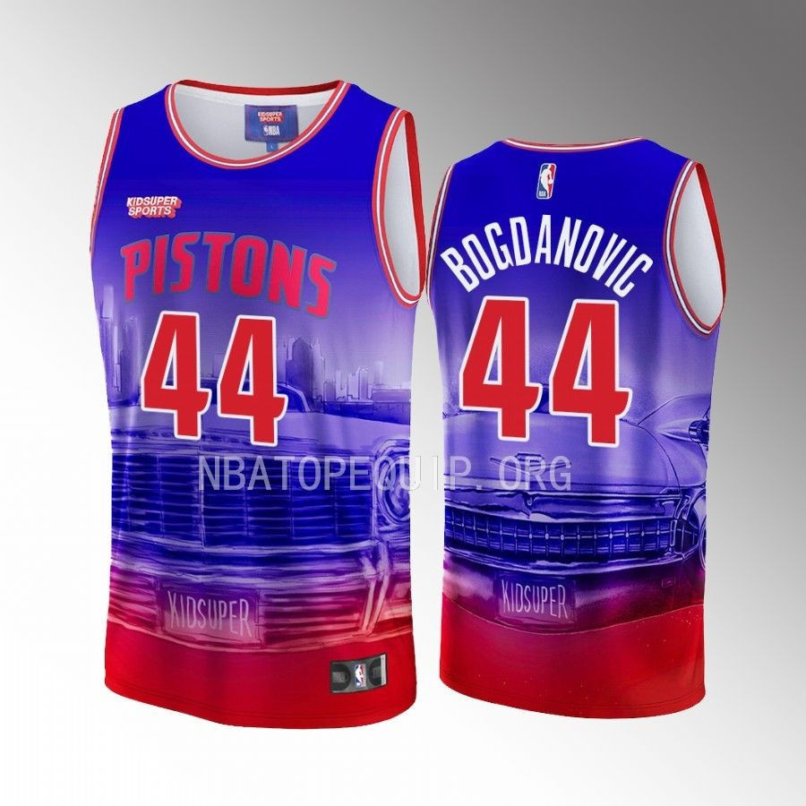 Bojan Bogdanovic 44 Detroit Pistons KidSuper Studio Unisex Hometown NBA Jersey Unisex