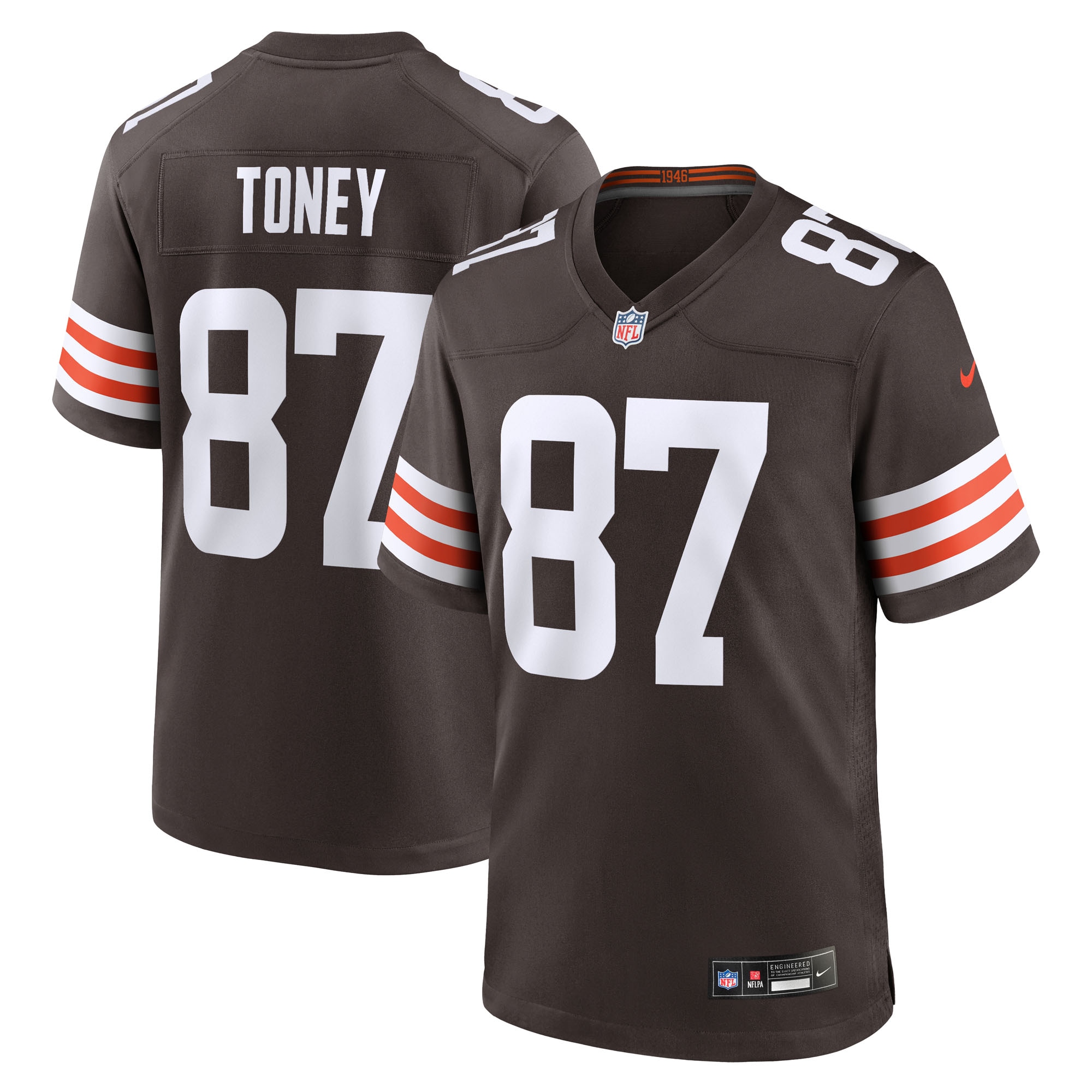 Cleveland Browns Kadarius Toney Brown Team Game NFL Jersey Men's