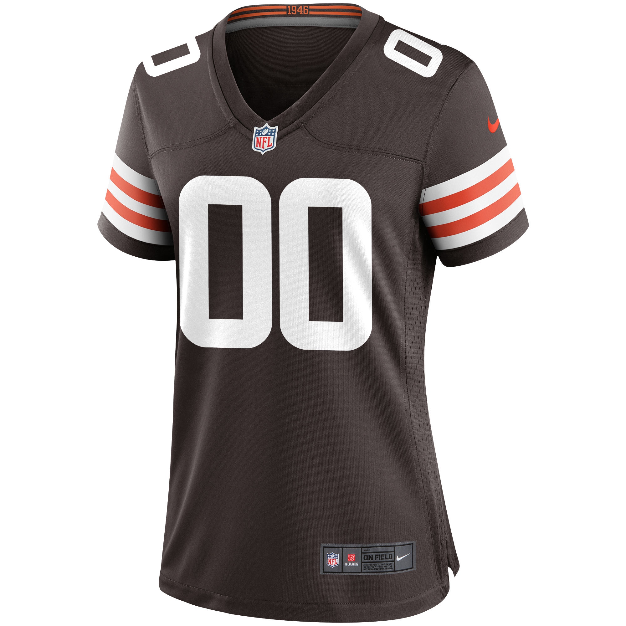 Cleveland Browns Brown Custom Game NFL Jersey Women's