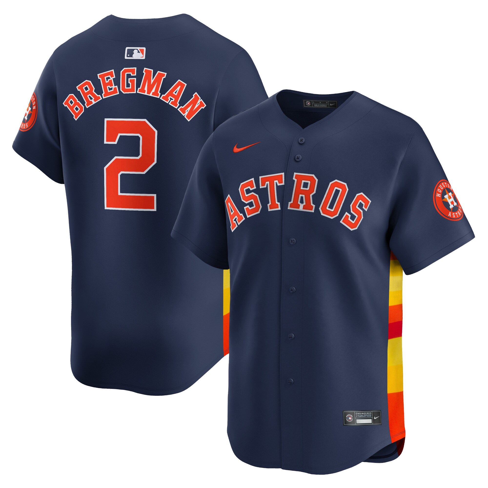 Houston Astros Alex Bregman Navy Alternate Limited Player MLB Jersey Men's