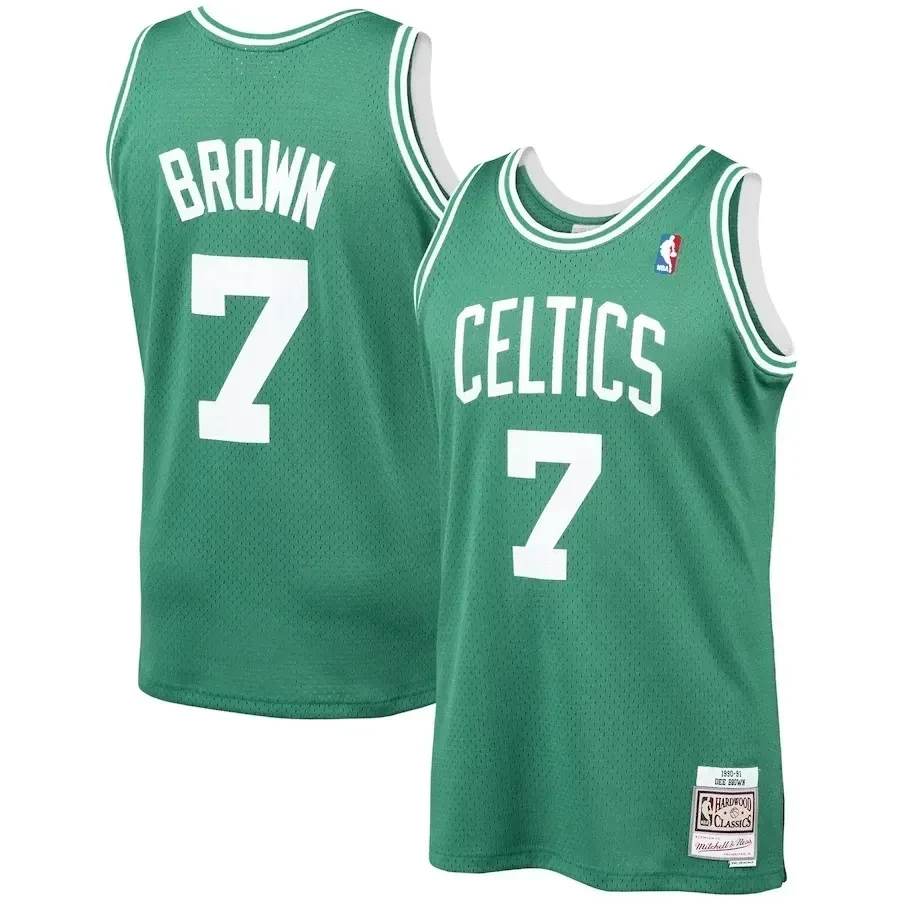 Dee Brown Boston Celtics Mitchell Ness 1990-91 Hardwood Classics Swingman Player Kelly Green NBA Jersey Men's