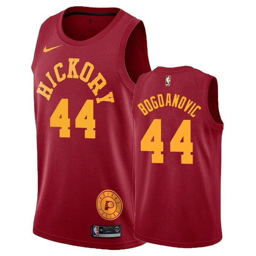 Indiana Pacers Bojan Bogdanovic 44 Hardwood Classics Red NBA Jersey Men's