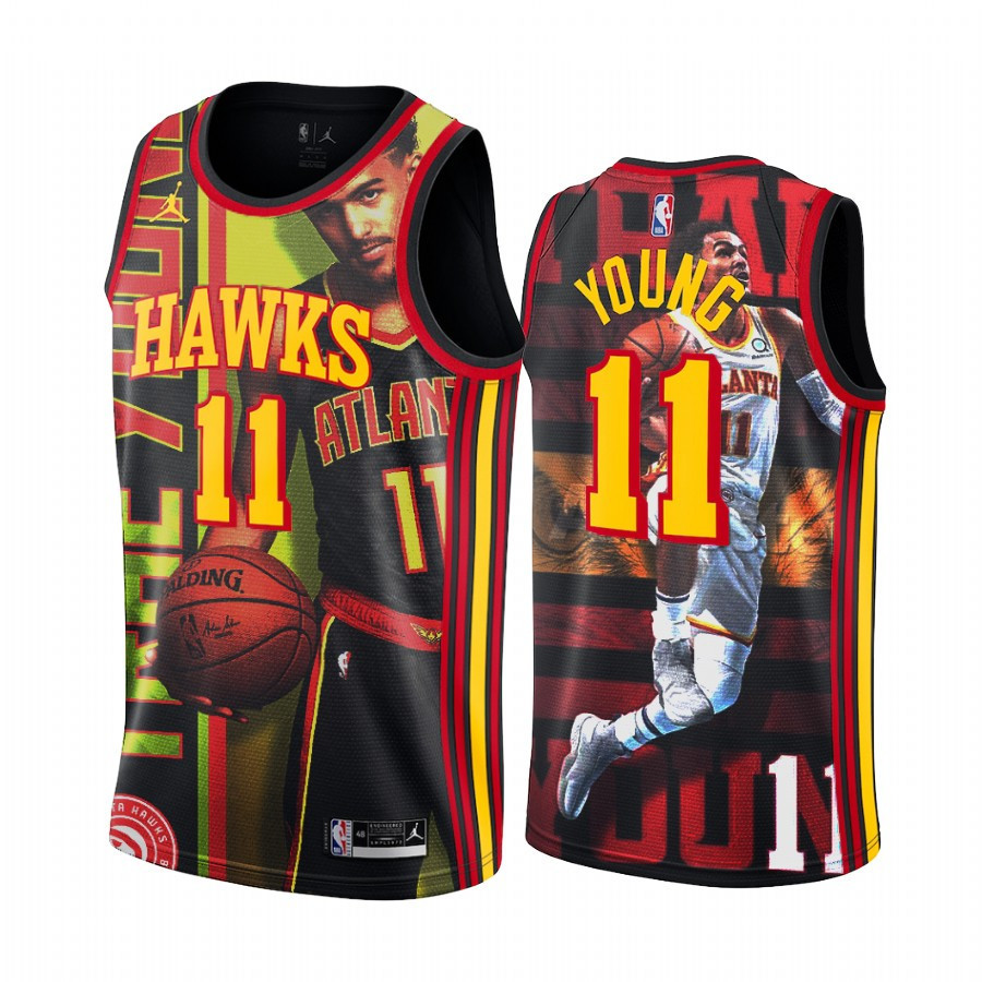 Atlanta Hawks Trae Young 11 Leading Scorer Painting NBA Jersey Men's