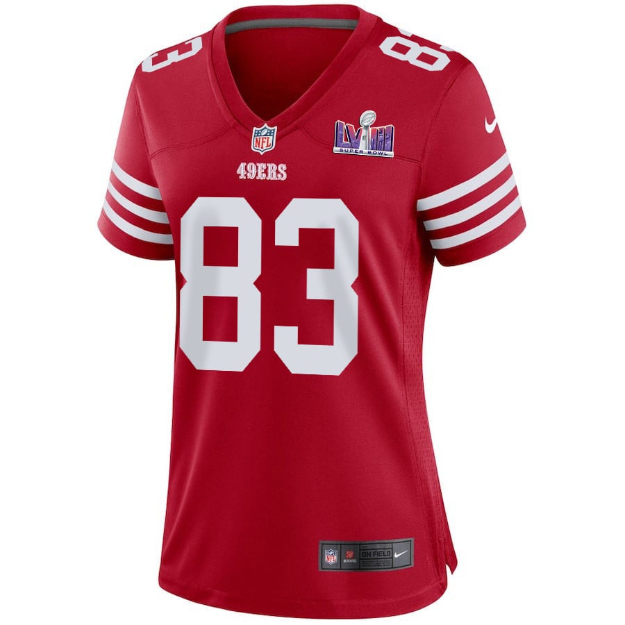 Willie Snead IV 83 San Francisco 49ers Super Bowl LVIII Patch Game Scarlet NFL Jersey Women's
