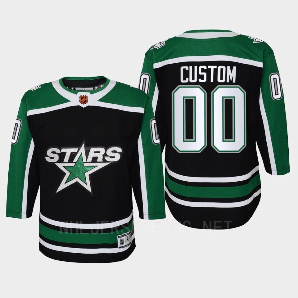 Custom 00 Dallas Stars 2022 Special Edition 2.0 Retro Black NHL Jersey Youth