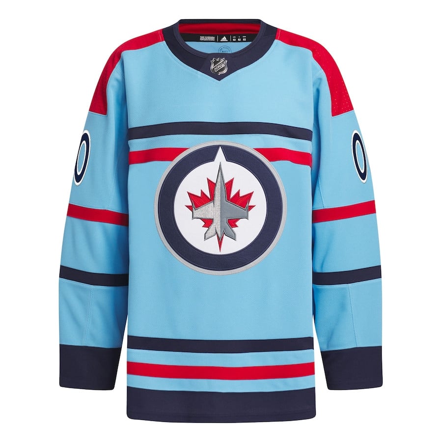 Winnipeg Jets Anniversary Primegreen Custom Light Blue NHL Jersey Men's
