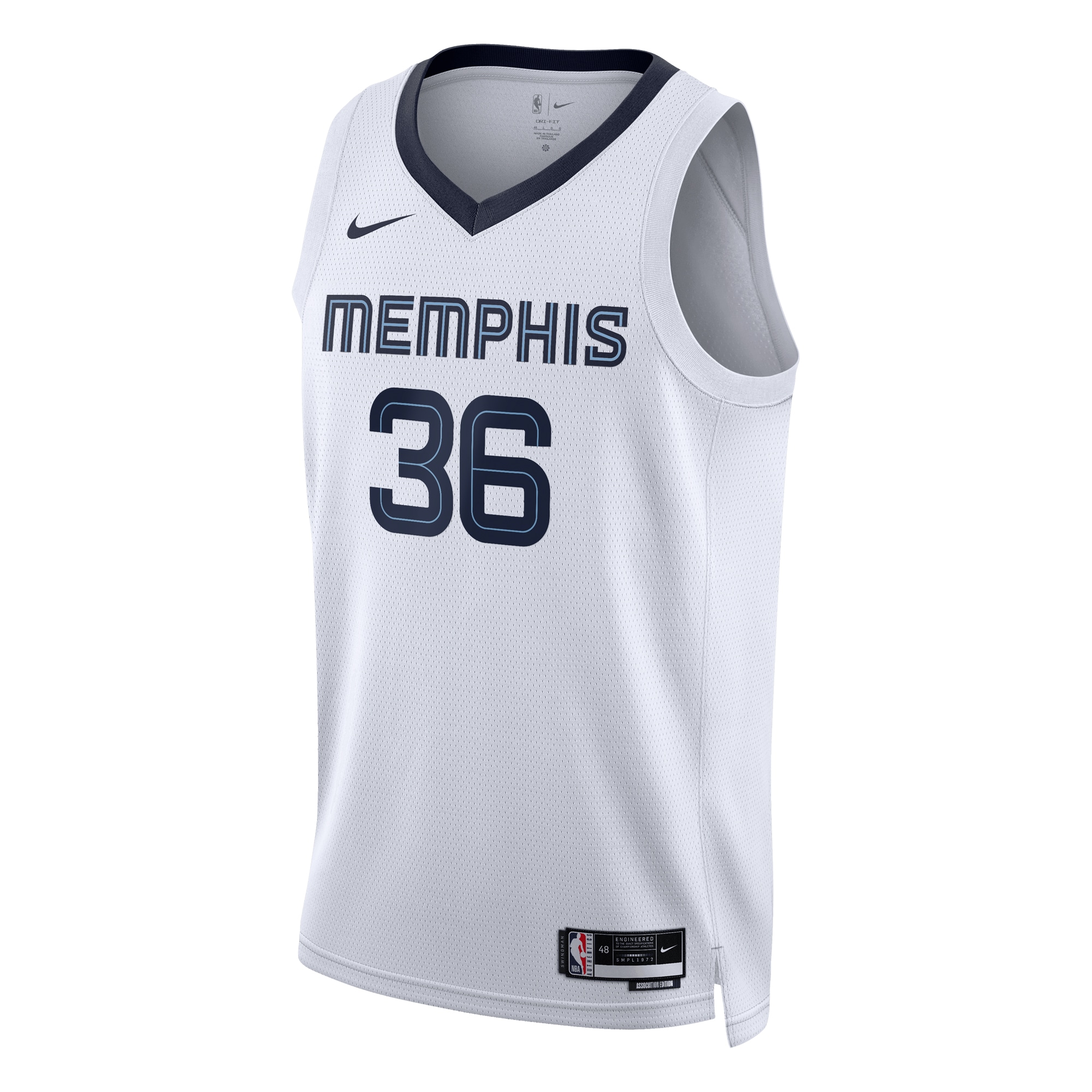 Memphis Grizzlies Association Edition Swingman White Marcus Smar Unisex NBA Jersey Unisex