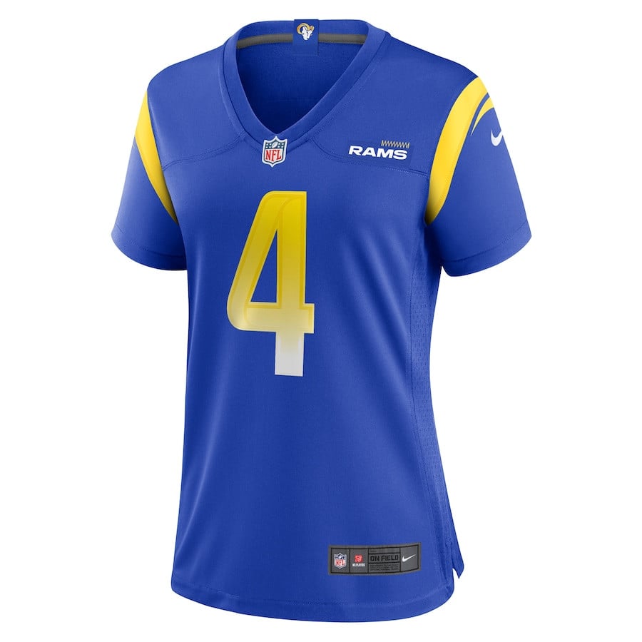 Dresser Winn 4 Los Angeles Rams Team Game Royal NFL Jersey Women's