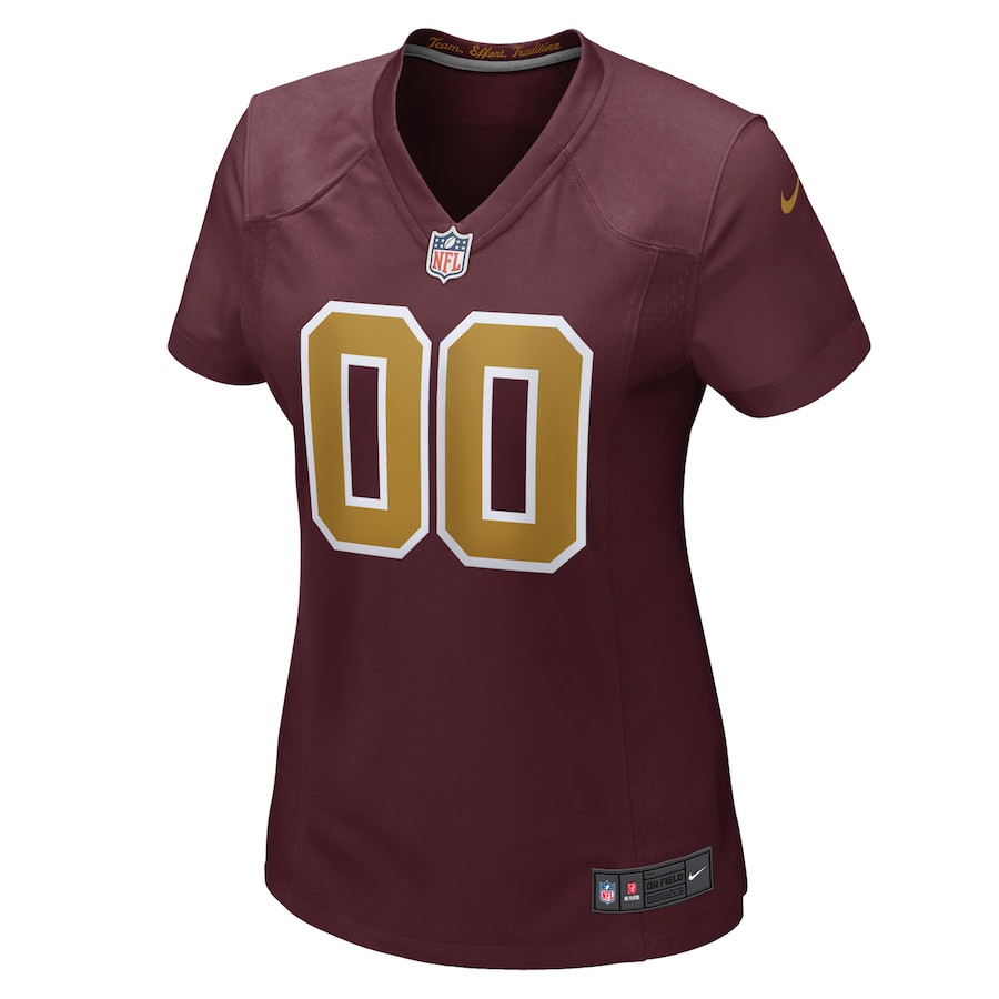 Washington Commanders Team Alternate Custom Burgundy NFL Jersey Women's