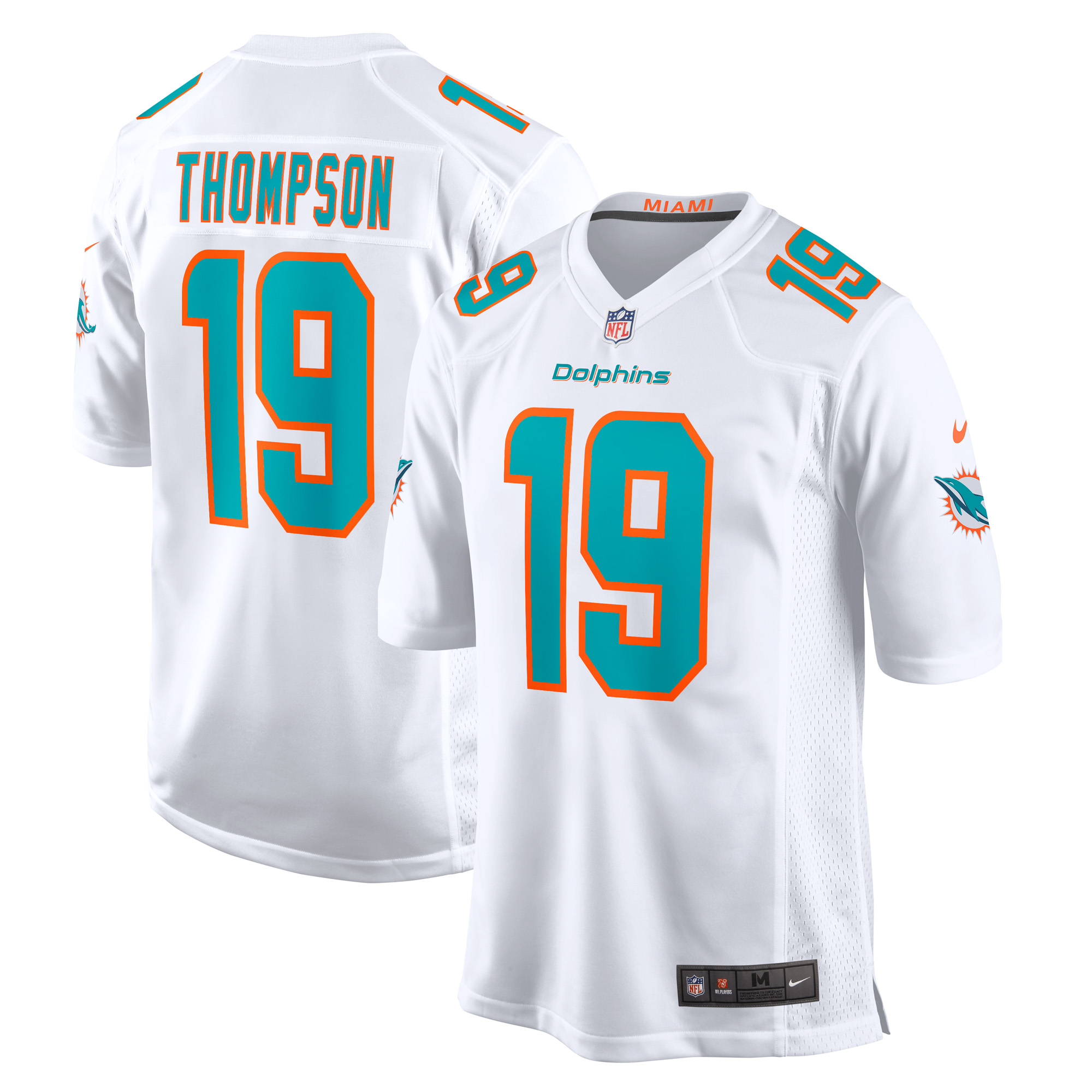Miami Dolphins Skylar Thompson White Game Player NFL Jersey Men's