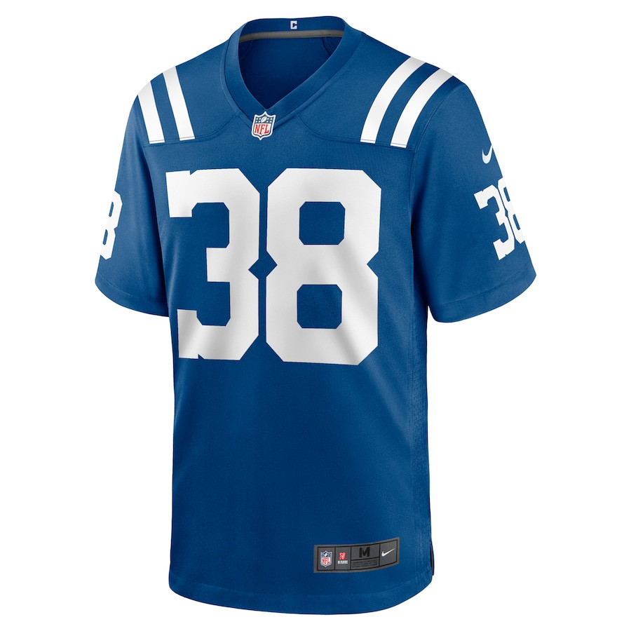 Darren Hall 38 Indianapolis Colts Game Royal NFL Jersey Men's
