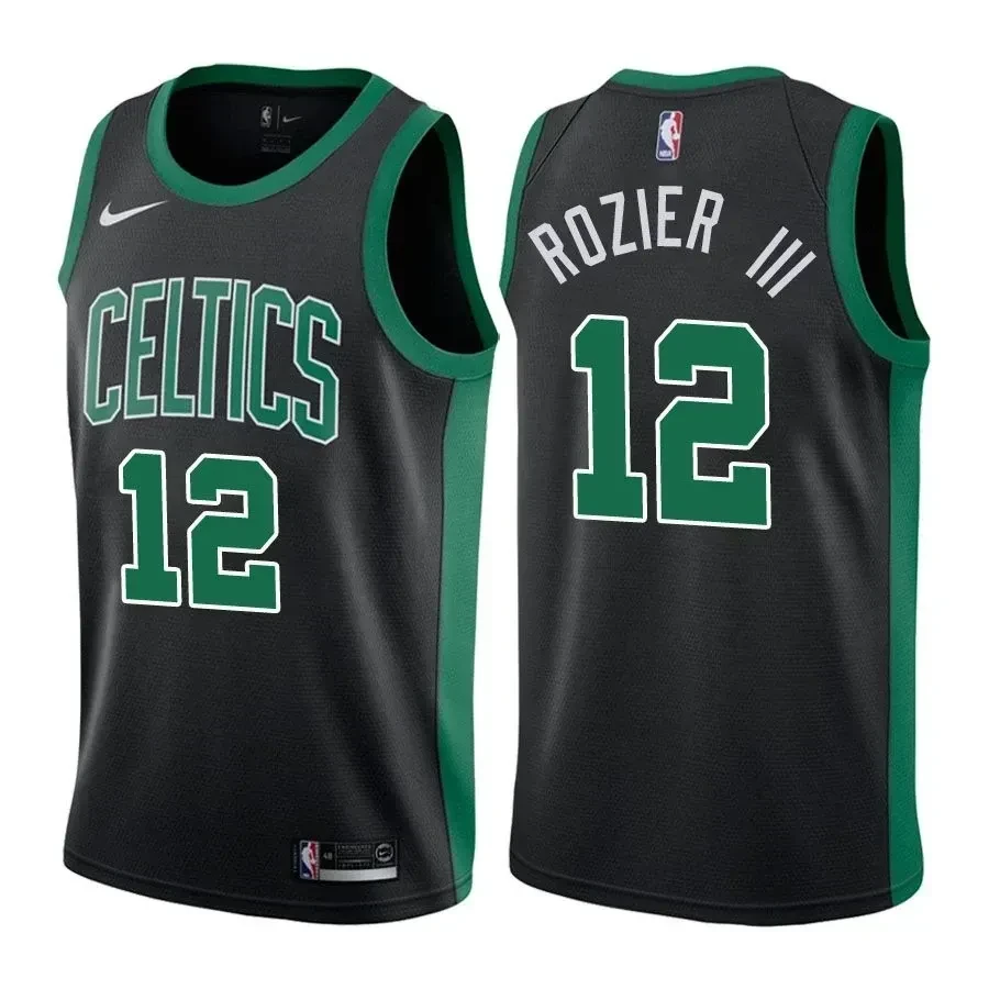 Boston Celtics Terry Rozier 12 Statet Edition Black NBA Jersey Men's
