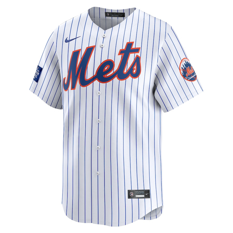 New York Mets 2024 World Tour London Series Home Limited White MLB Jersey Men's