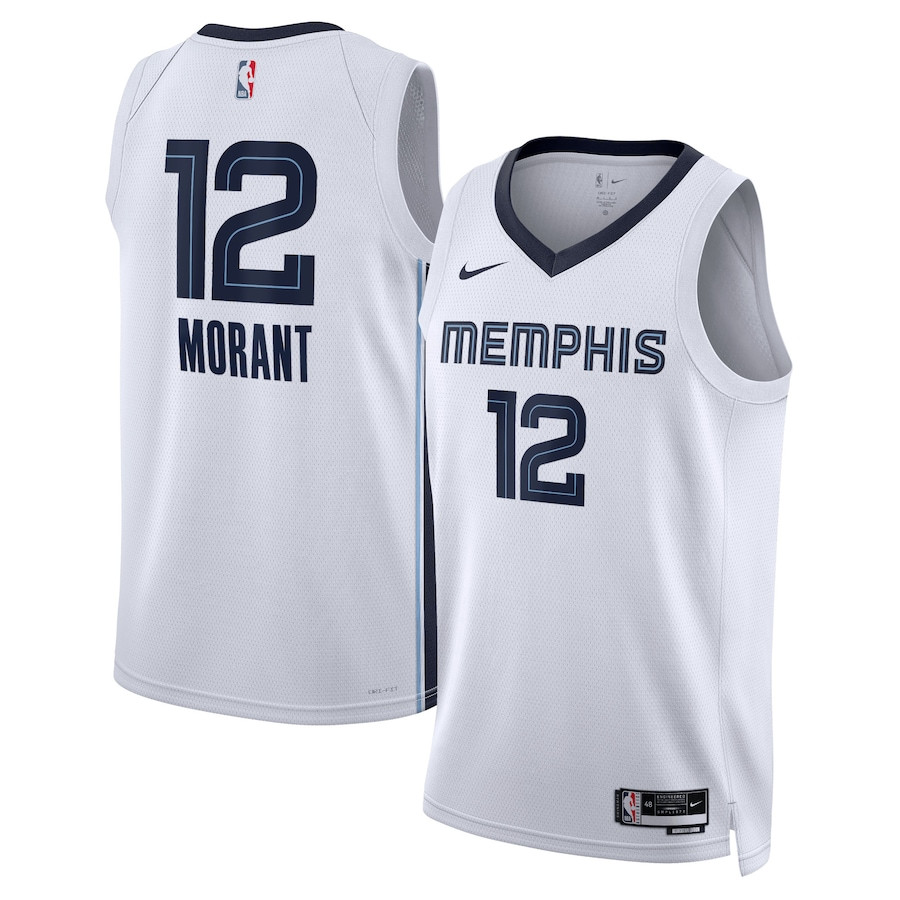 Ja Morant 12 Memphis Grizzlies Unisex Swingman Association Editio White NBA Jersey Unisex
