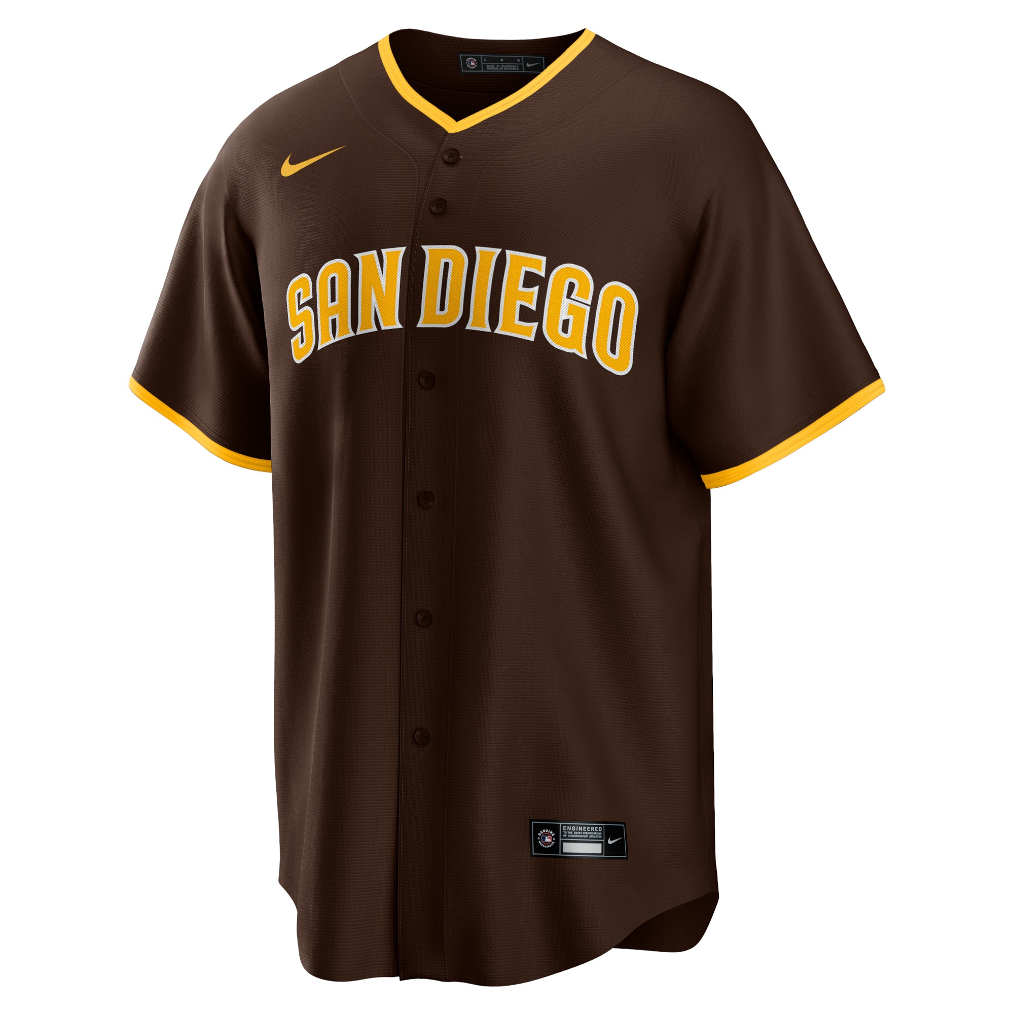 San Diego Padres Yu Darvish Brown Alternate Player MLB Jersey Men's