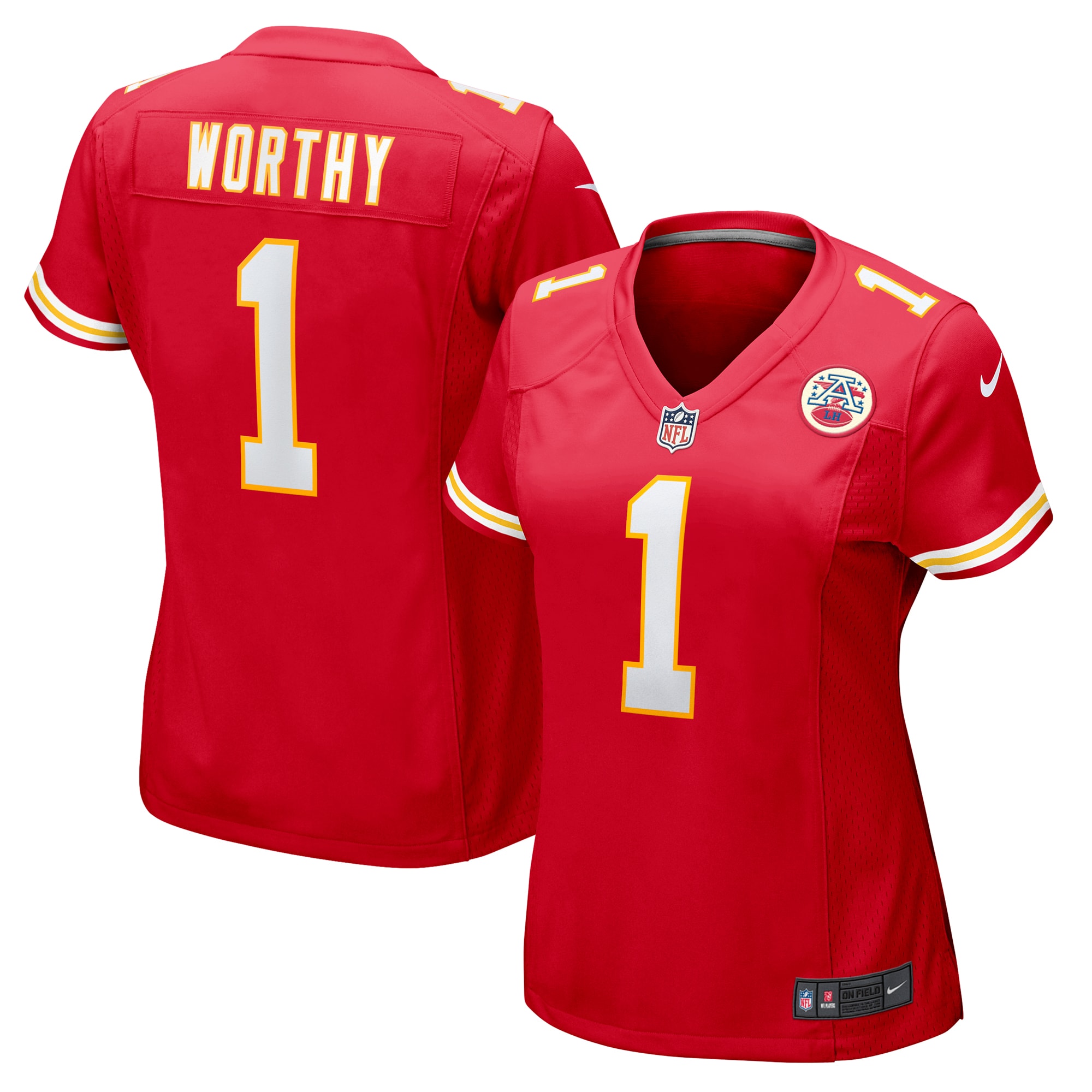 Kansas City Chiefs Xavier Worthy Red Game NFL Jersey Women's