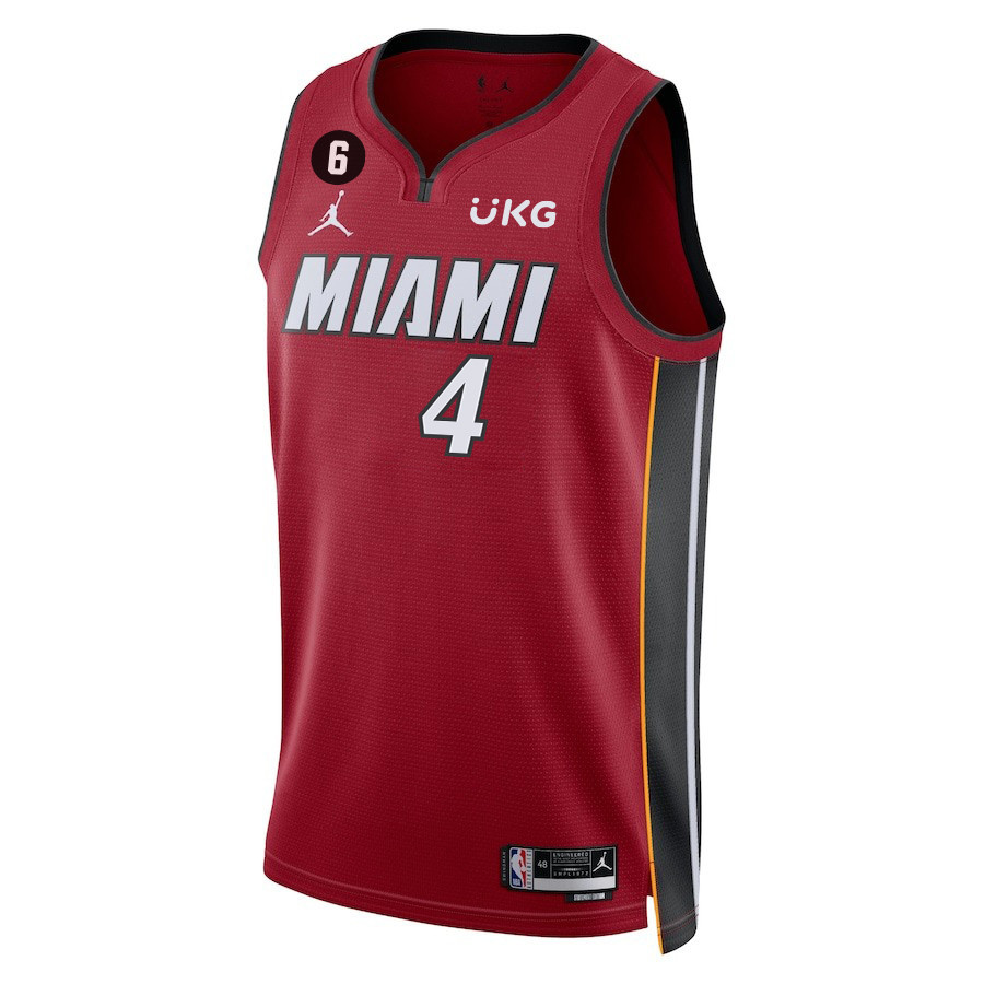 Victor Oladipo 4 Miami Heat Final Champions 2023 Swingman Red NBA Jersey Men's