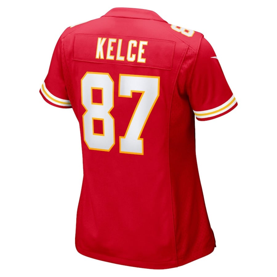 Travis Kelce 87 Kansas City Chiefs Super Bowl LIX Game Red NFL Jersey Women's