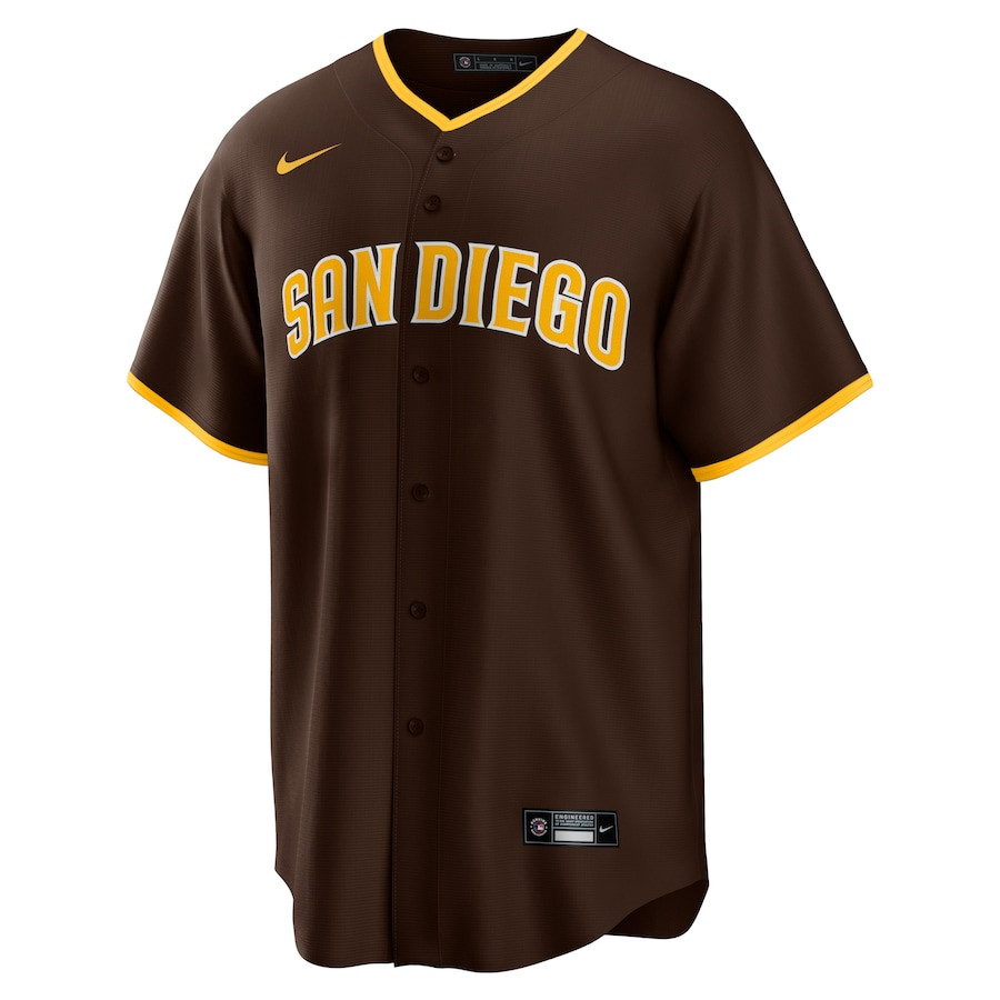 Fernando Tatis Jr. 23 San Diego Padres Road Brown MLB Jersey Men's