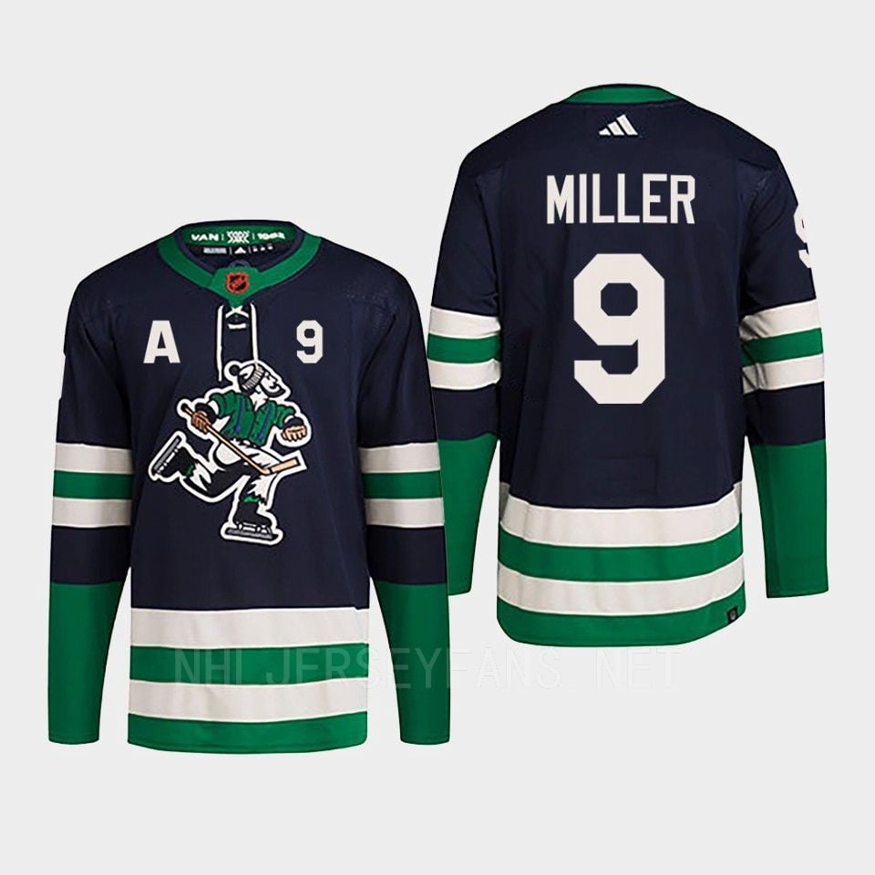J.T. Miller 9 Reverse Retro 2.0 2022 Vancouver Canucks Navy Primegreen NHL Jersey Men's