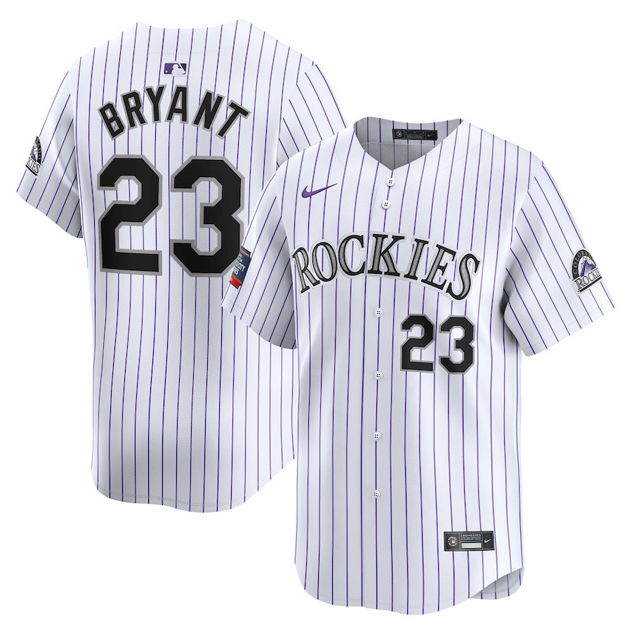 Kris Bryant 23 Colorado Rockies 2024 World Tour Mexico City Series Home Limited White MLB Jersey Men's