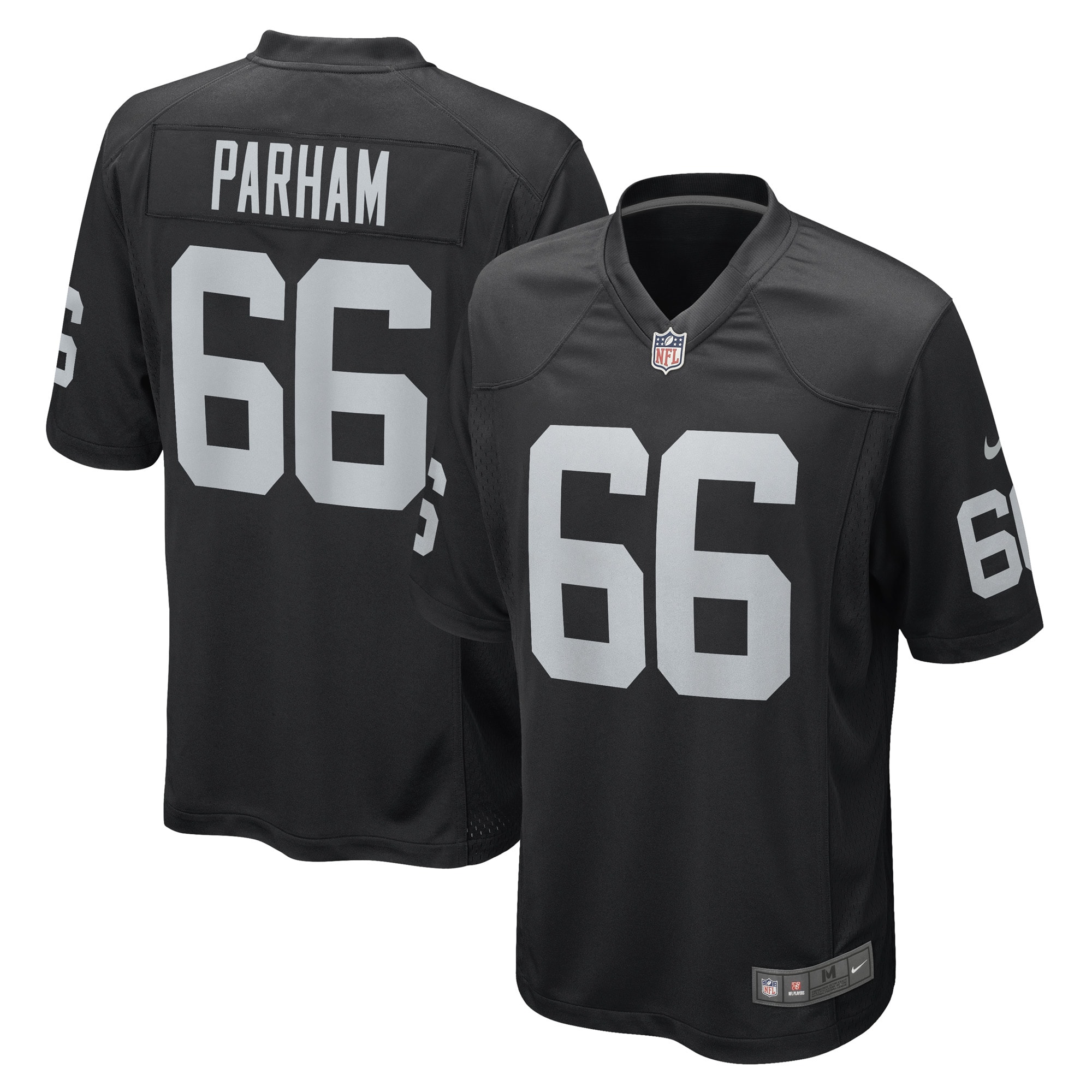Las Vegas Raiders Dylan Parham Black Game Player NFL Jersey Men's
