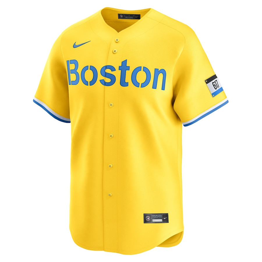 Rafael Devers 11 Boston Red Sox City Connect Limited Gold MLB Jersey Men's