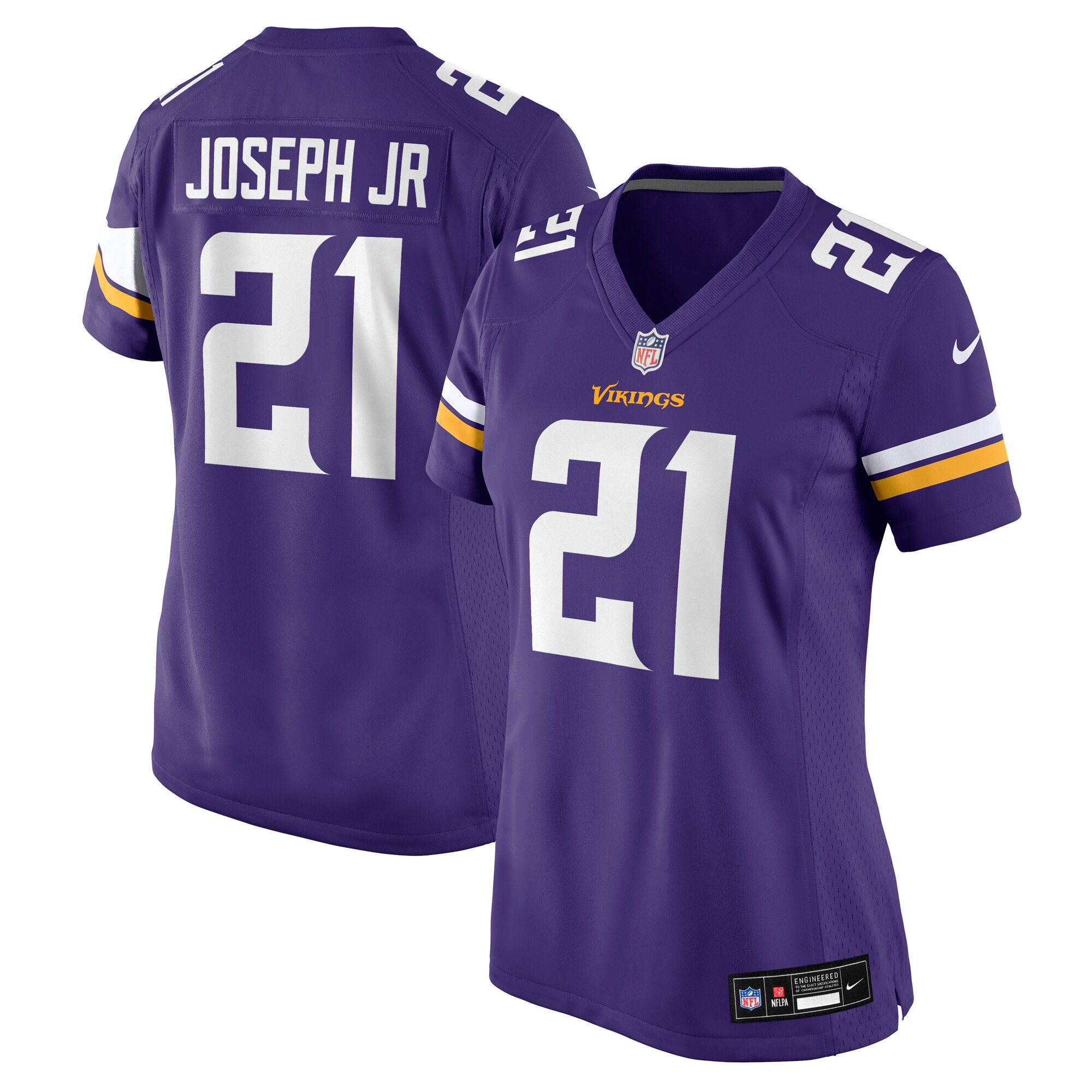 Minnesota Vikings Kelvin Joseph Jr. Purple Team Game NFL Jersey Women's