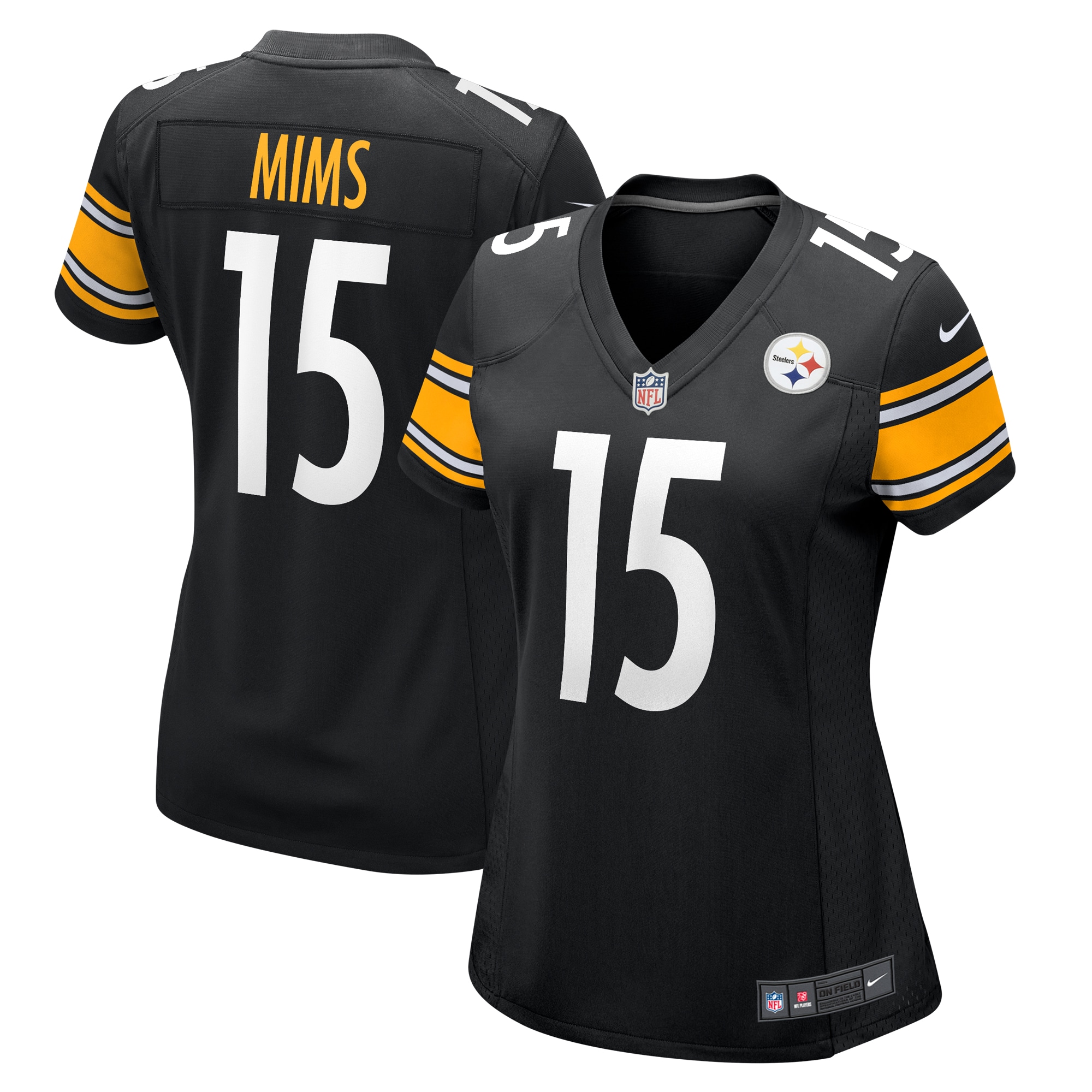 Pittsburgh Steelers Denzel Mims Black Game NFL Jersey Women's