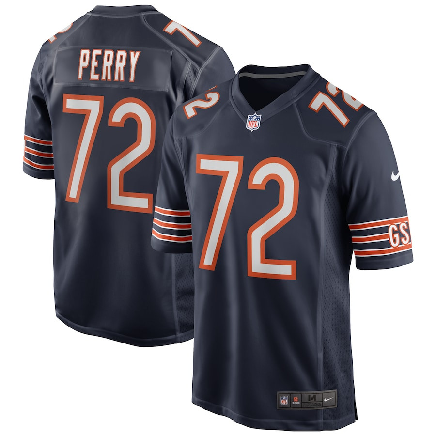 William Perry 72 Chicago Bears Game Retired Navy NFL Jersey Men's