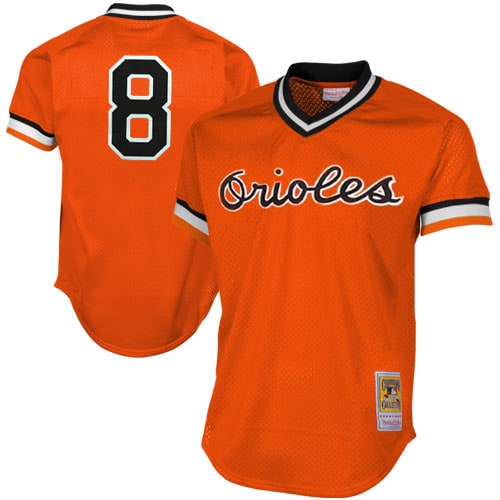 Baltimore Orioles Cal Ripken Jr Mitchell Ness Orange 1988 Cooperstown Collection Mesh Batting Practice MLB Jersey Men's