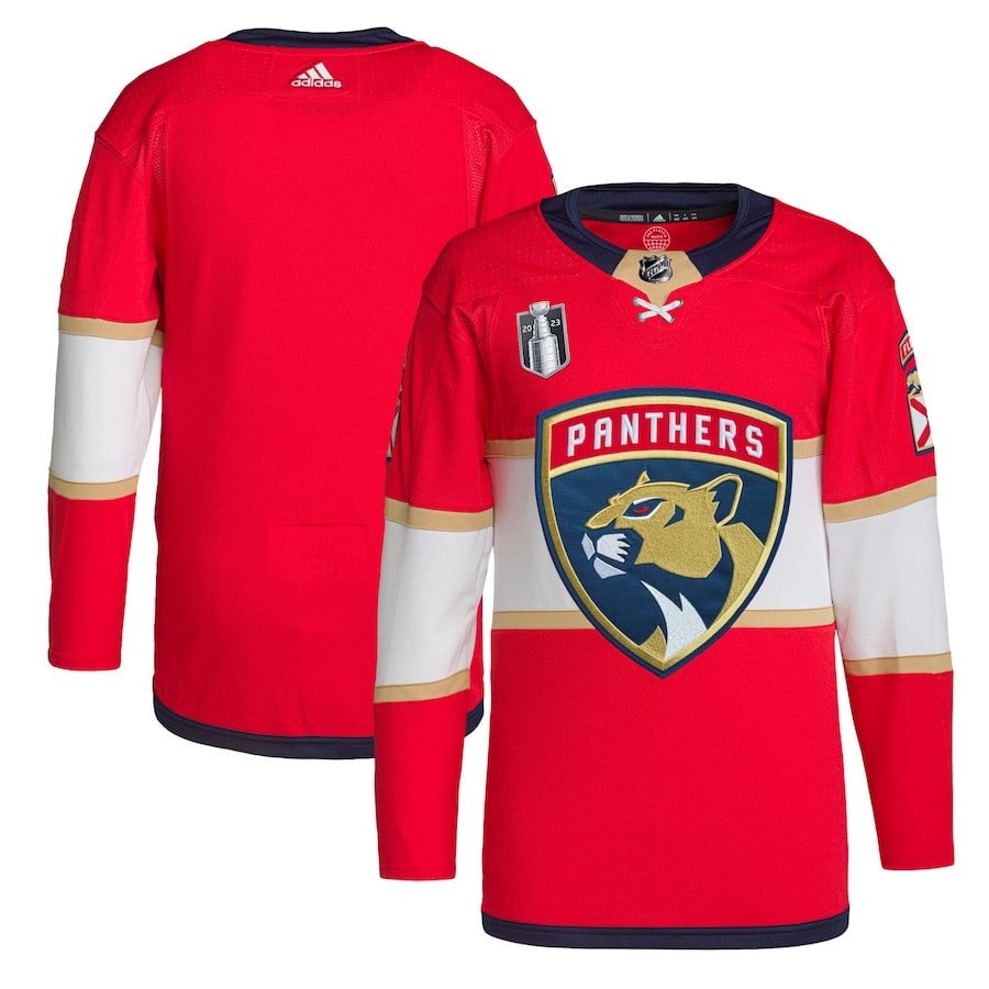 Florida Panthers 2023 Stanley Cup Final Home Primegreen Red NHL Jersey Men's