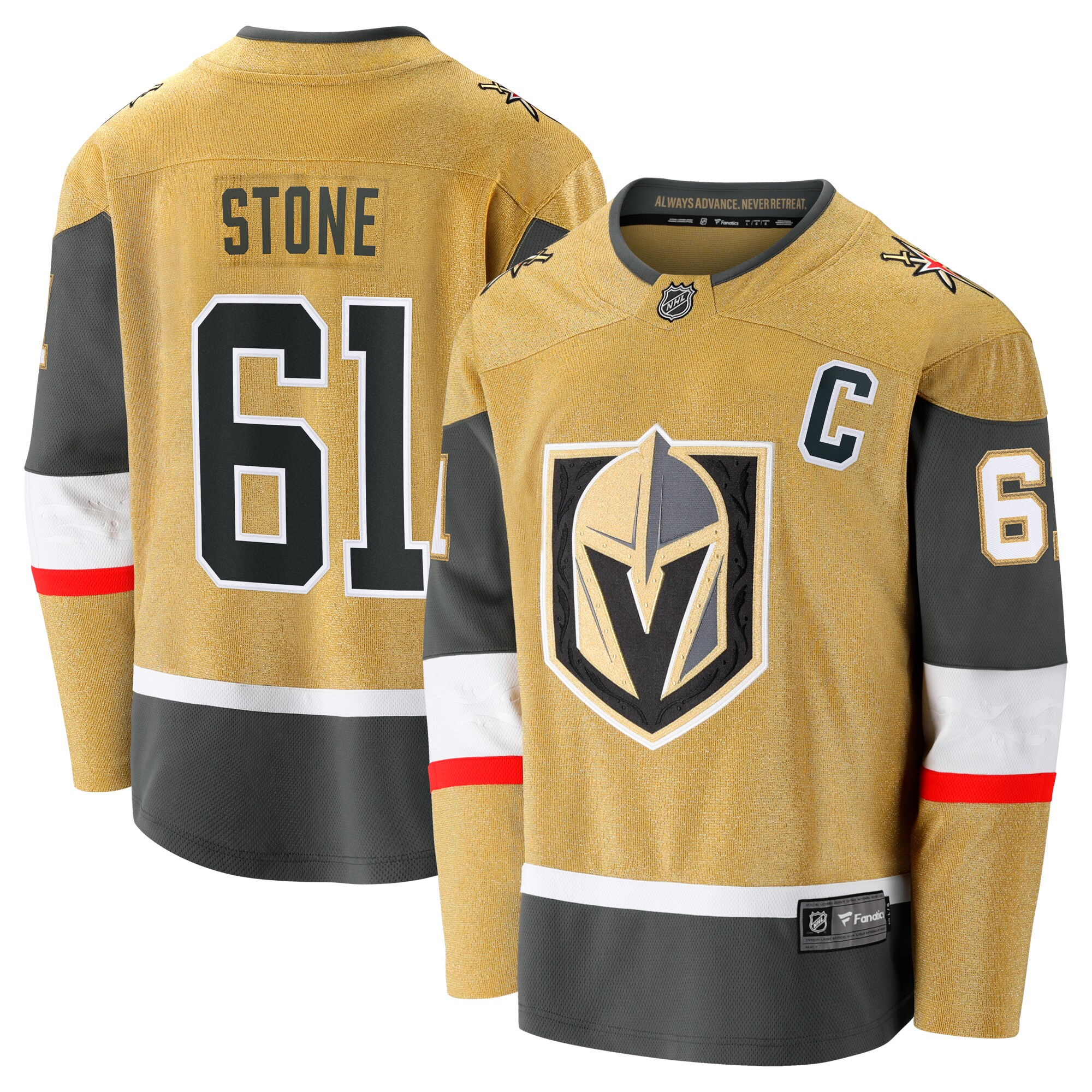 Vegas Golden Knights Mark Stone Gold Home Breakaway NHL Jersey Men's