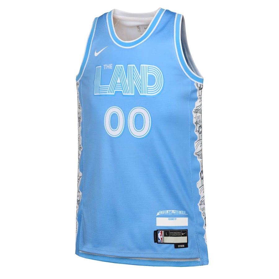 Cleveland Cavaliers 2024/25 Swingman Custom City Edition Light Blue NBA Jersey Youth