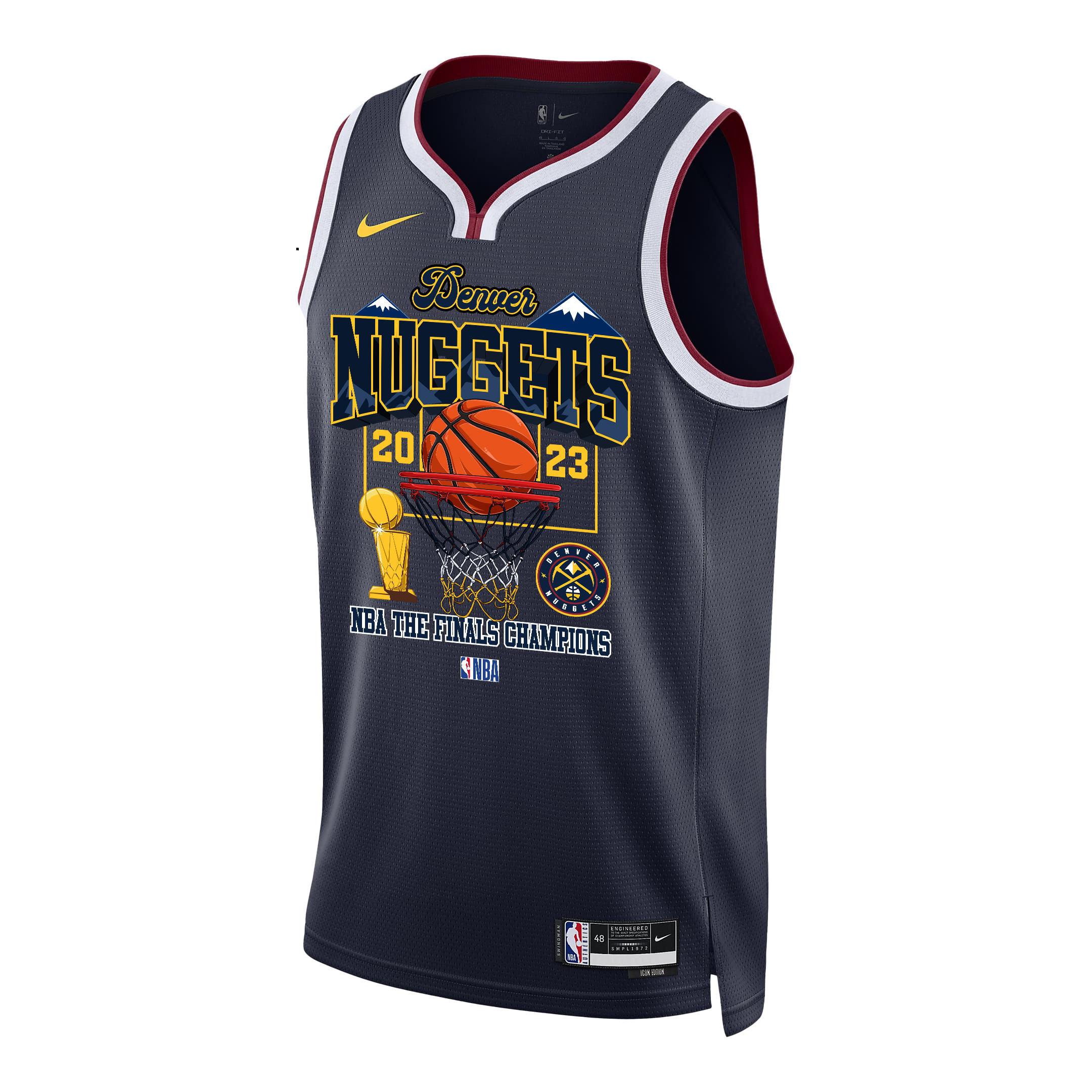 Denver Nuggets Lineup Road To The Final Champions 2023 Swingman Black NBA Jersey Men's