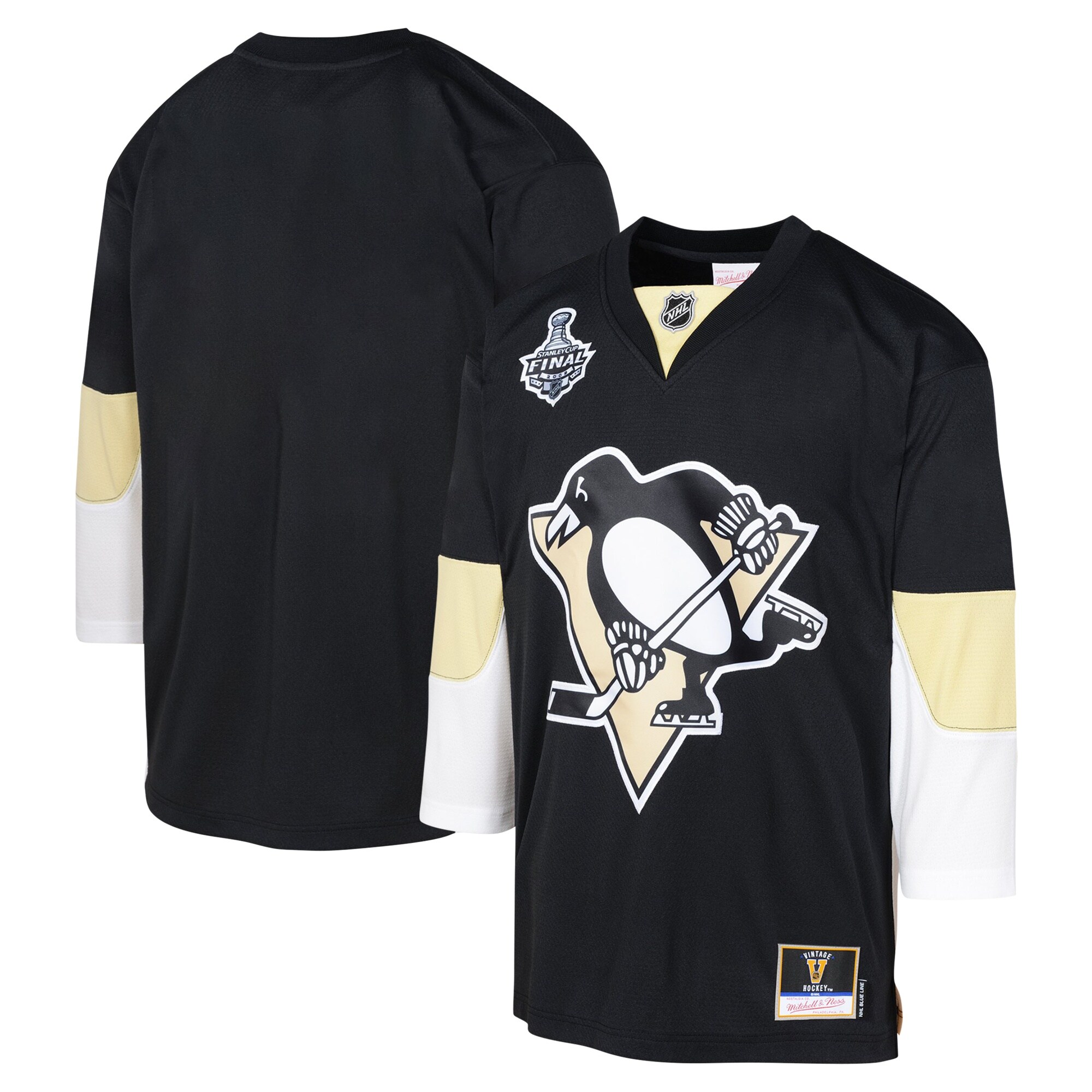 Pittsburgh Penguins Mitchell Ness Black 2008 Blue Line Blank NHL Jersey Youth