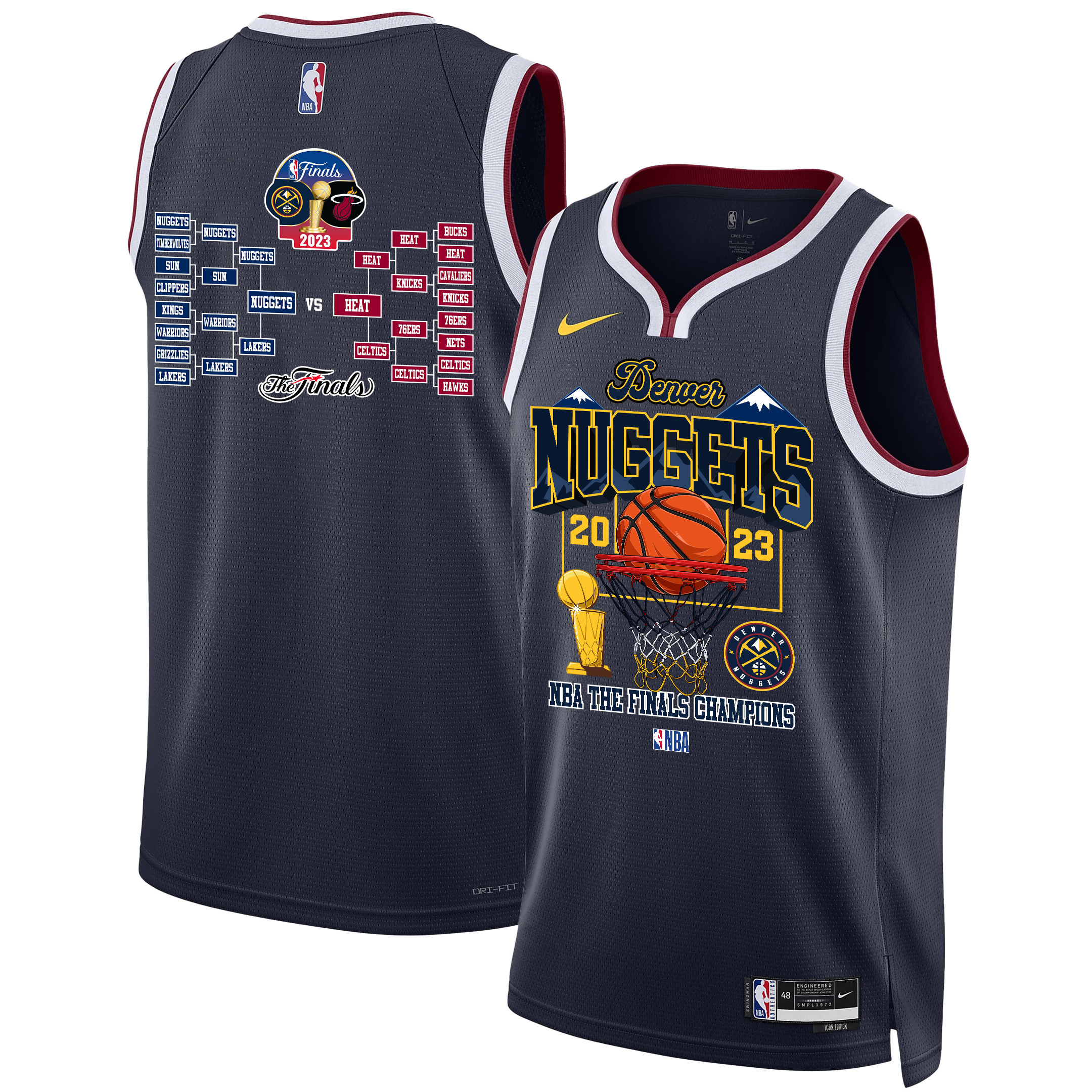 Denver Nuggets Lineup Road To The Final Champions 2023 Swingman Black NBA Jersey Men's