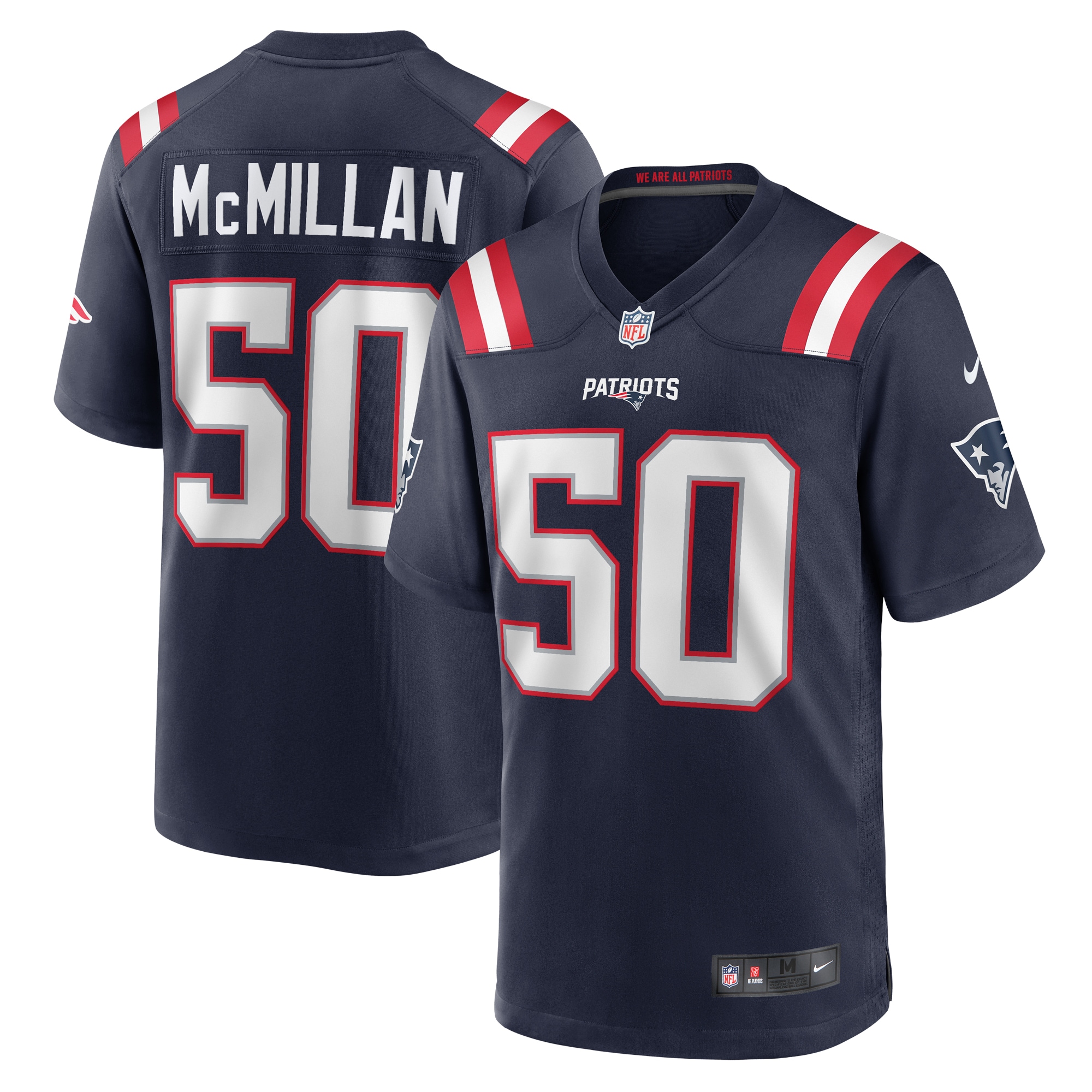 New England Patriots Raekwon McMillan Navy Home Game Player NFL Jersey Men's