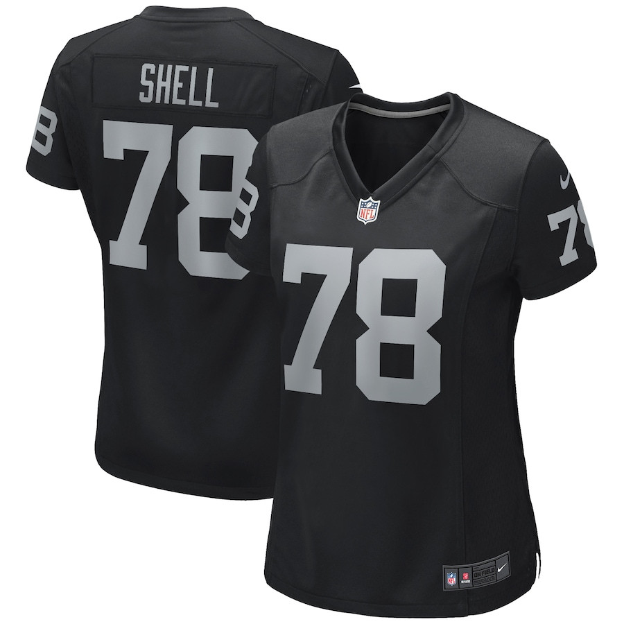 Art Shell 78 Las Vegas Raiders Game Retired Black NFL Jersey Women's