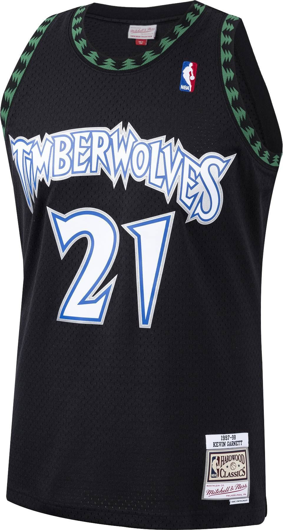Mitchell Ness Minnesota Timberwolves Kevin Garnett 21 Swingman NBA Jersey Men's