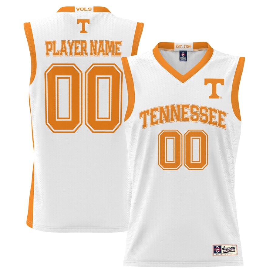Tennessee Volunteers NIL Custom White NCAA Jersey Men's