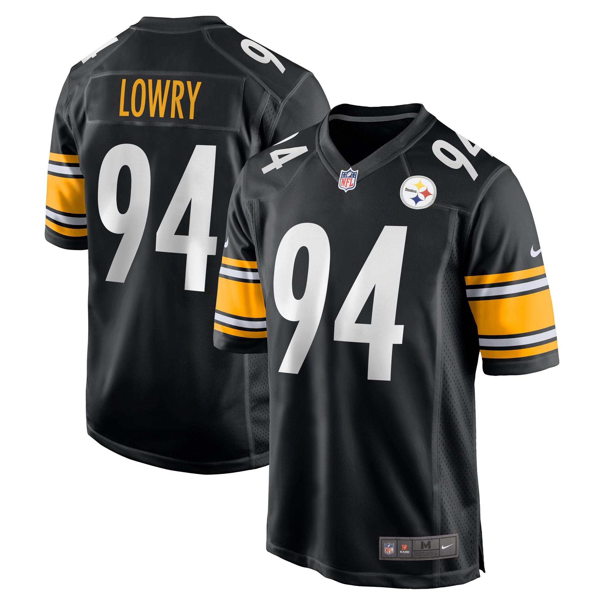 Pittsburgh Steelers Dean Lowry Black Game NFL Jersey Men's