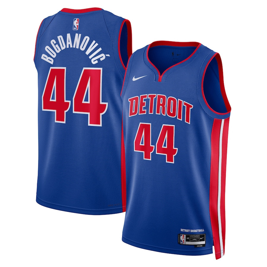 Bojan Bogdanovic 44 Detroit Pistons Unisex Swingman Icon Edition Blue NBA Jersey Unisex