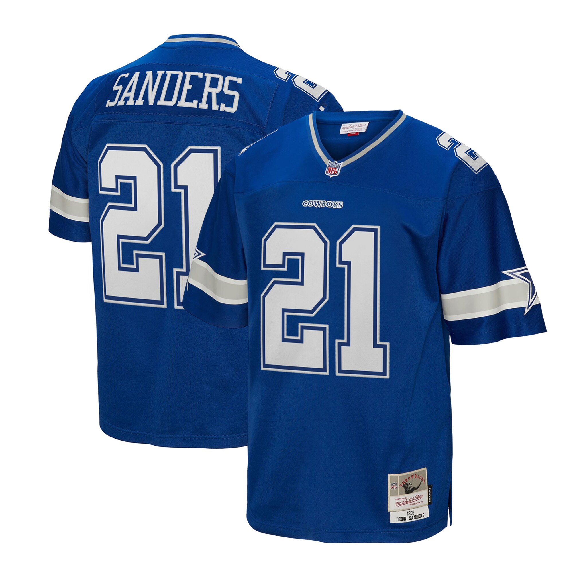 Dallas Cowboys Deion Sanders Mitchell Ness Navy Legacy NFL Jersey Men's