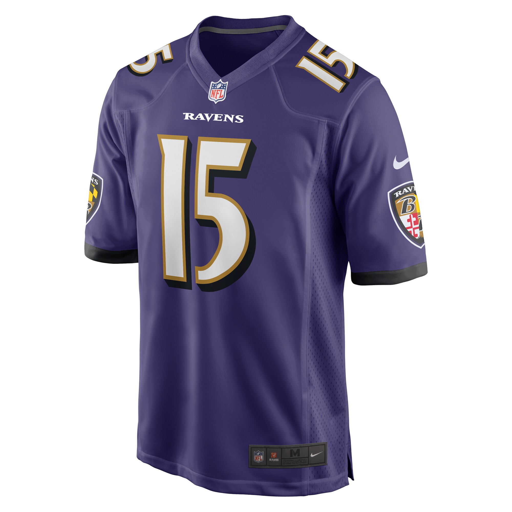 Baltimore Ravens Nelson Agholor Purple Game NFL Jersey Men's