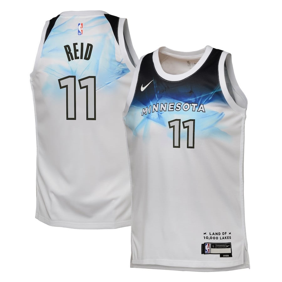 Naz Reid 11 Minnesota Timberwolves 2024/25 Swingman Playe City Editio White NBA Jersey Youth