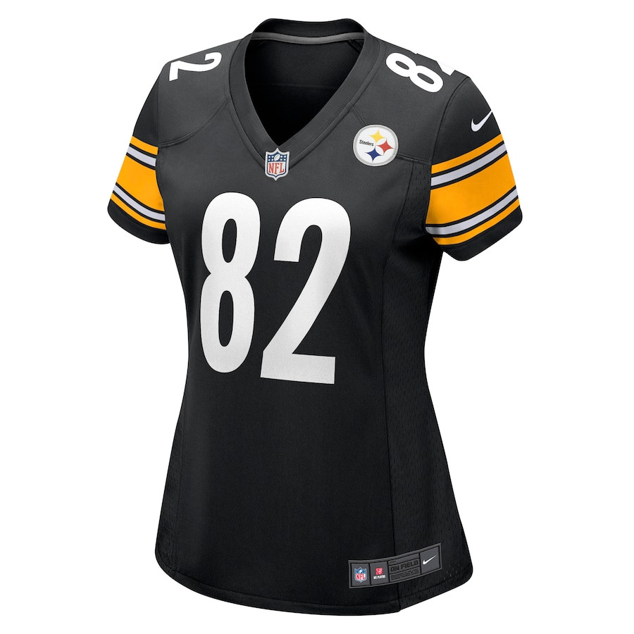 John Stallworth 82 Pittsburgh Steelers Retired Black NFL Jersey Women's