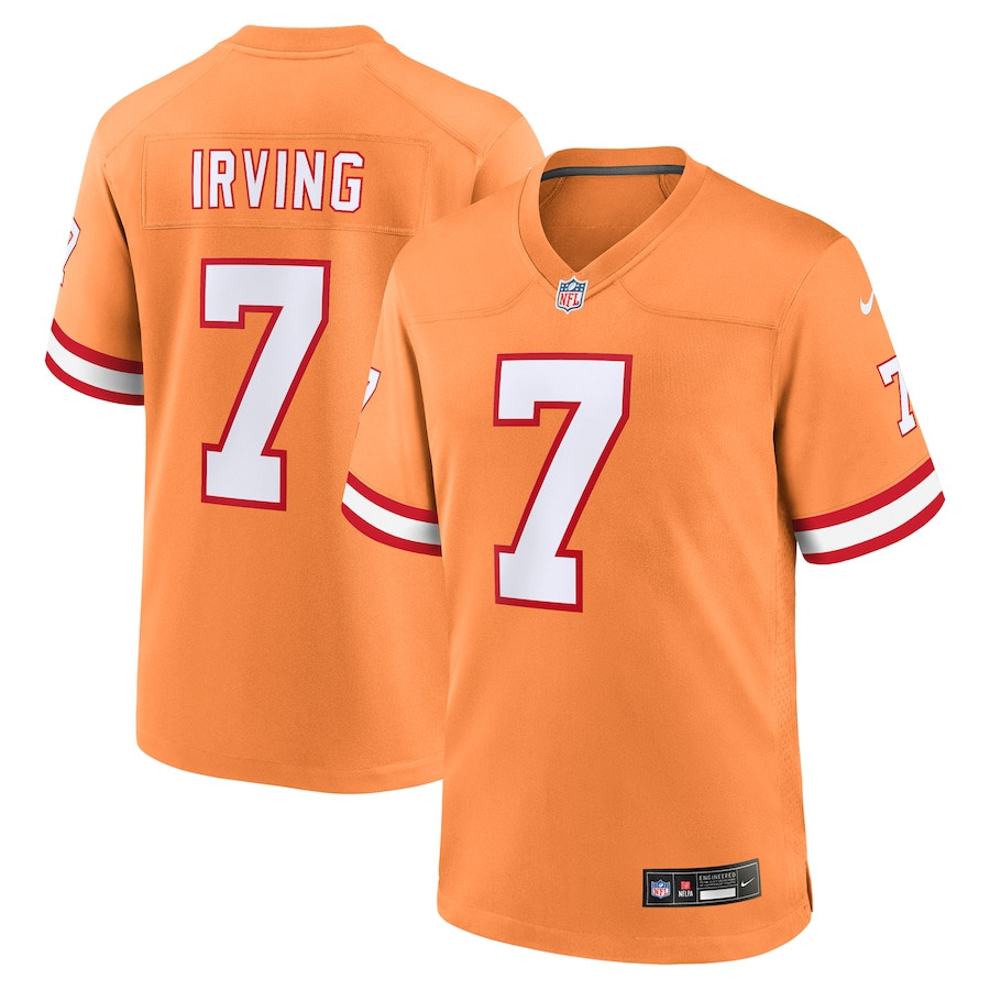Bucky Irving 7 Tampa Bay Buccaneers Alternate Game Orange NFL Jersey Men's