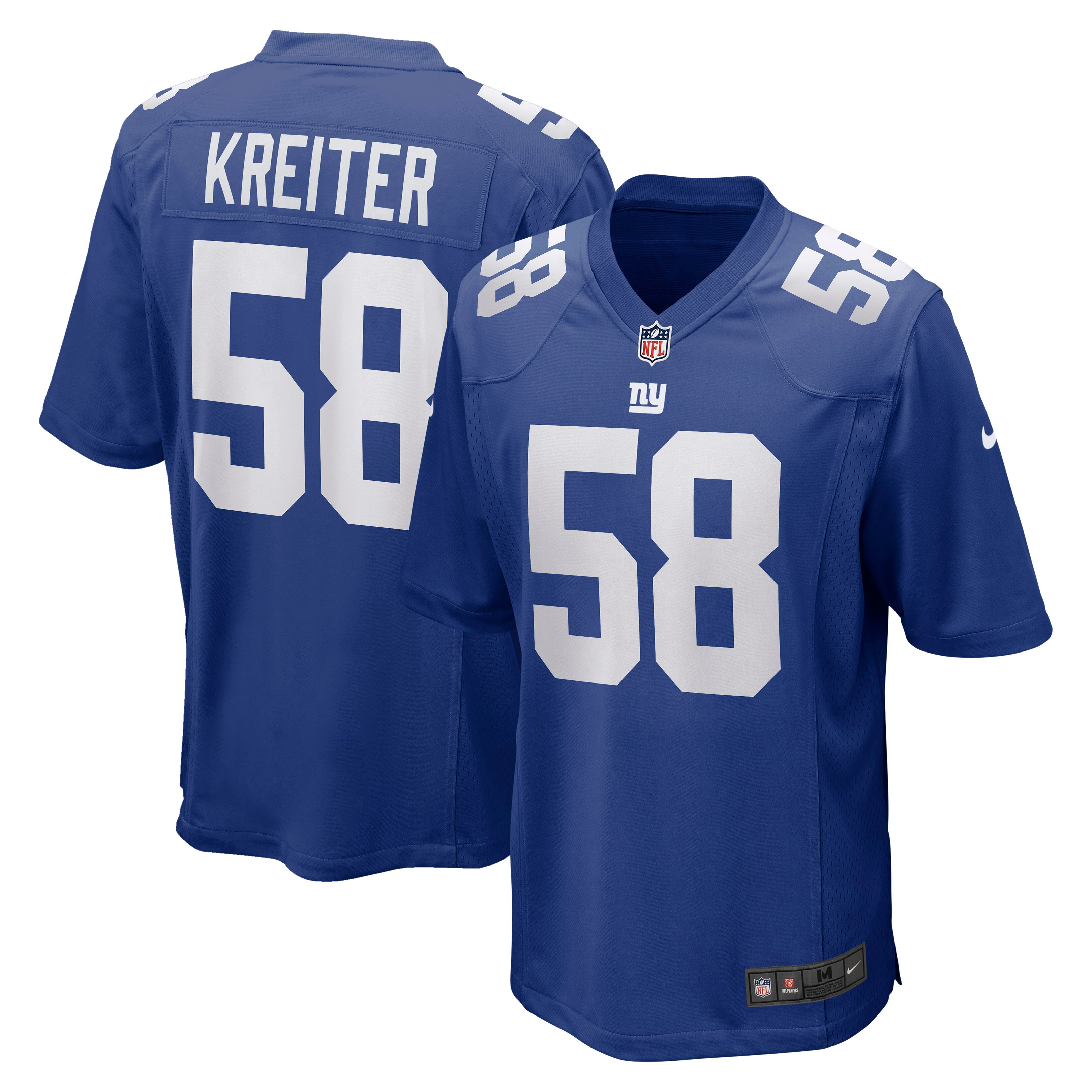 New York Giants Casey Kreiter Royal Game NFL Jersey Men's